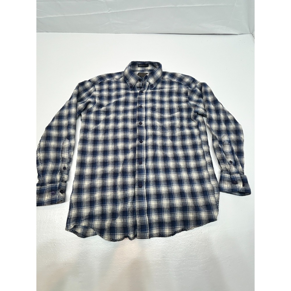 Sir Pendleton Wool Flannel Button Up Shirt Long Sleeve Medium‎ (3 tiny holes)